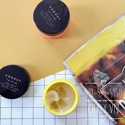 Thành phần 100% lành tính, chiết xuất thiên nhiên, tẩy da chết làm hồng môi Choosy sugar lip scrub an toàn cho bà bầu, mẹ cho con bú