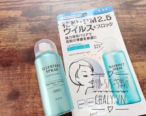 Mình yêu thích chai màu xanh của sản phẩm xịt kose allertect spray vì nó không có hương liệu, lành tính