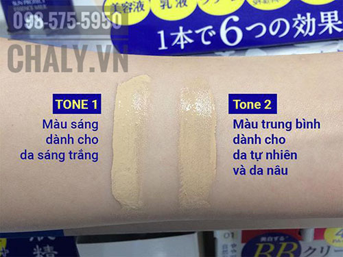 Kem trang điểm Kose Sekkisei White BB Cream có tone màu