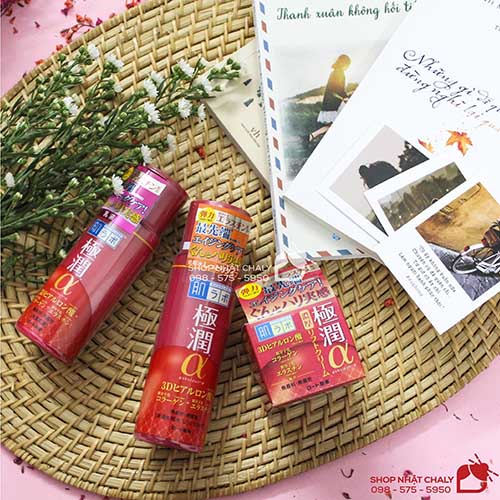 Bộ dưỡng da Hada Labo màu đỏ Gokujyun Alpha là một trong những bộ dưỡng chống lão hoá của Nhật được yêu thích nhất