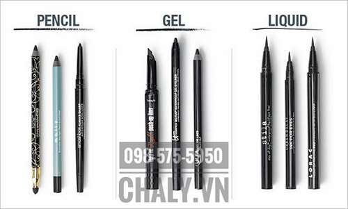 3 loại kẻ mắt eyeliner phổ biến