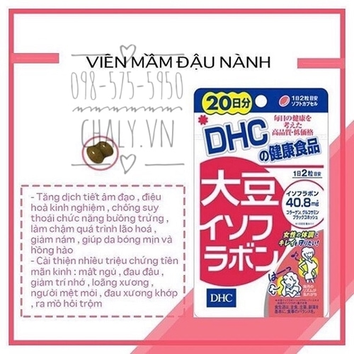 Viên mầm đậu DHC isoflavone soy Nhật mang lại rất nhiều tác dụng cả về sức khoẻ và sắc đẹp, da dẻ cho phụ nữ
