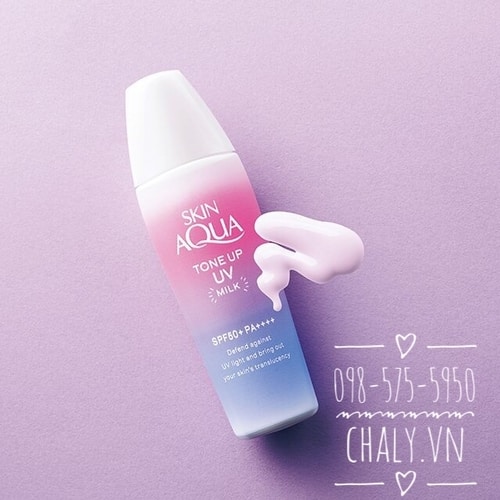Review sữa chống nắng Skin Aqua Tone Up màu hồng Nhật | Shop Nhật Chaly