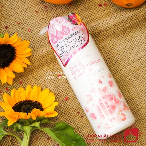 Manis white body shampoo moisture màu hồng có độ ẩm cao dành riêng cho da khô hoặc sử dụng vào mùa thu đông hanh khô rất phù hợp