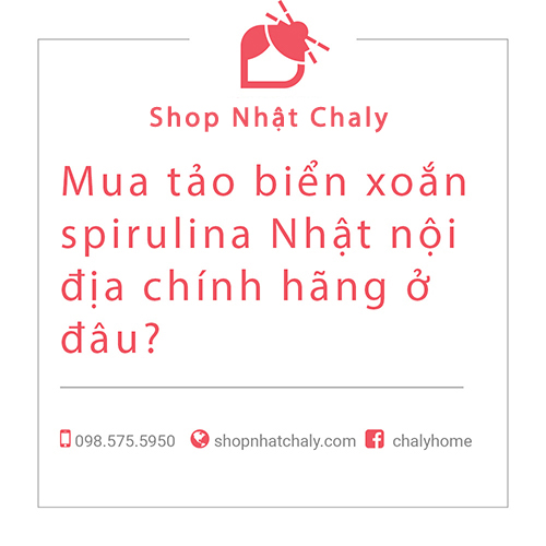 mua tao bien xoan spirulina nhat noi dia chinh hang o dau