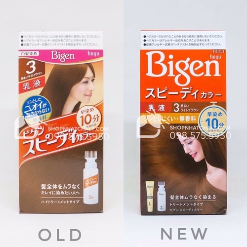 Thuốc nhuộm Bigen Hoyu dạng bình Nhật mẫu trước đó
