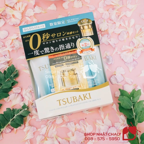Bộ dầu gội Tsubaki trắng (xanh) phù hợp với tóc suôn, thẳng, mềm giúp tóc có độ tơi và mịn, nhẹ, không bết dính