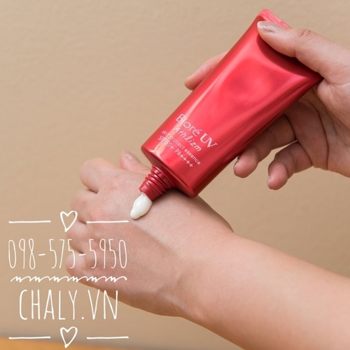 Texture của sữa kháng nắng và nóng Biore UV athlizm spf50 red color dạng sữa Trắng lỏng, thấm vào thời gian nhanh, ko mảng Trắng sau thời điểm thoa