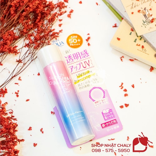 Review kem xịt chống nắng Skin Aqua Tone Up UV Sunscreen Spray mẫu mới | Shop Nhật Chaly