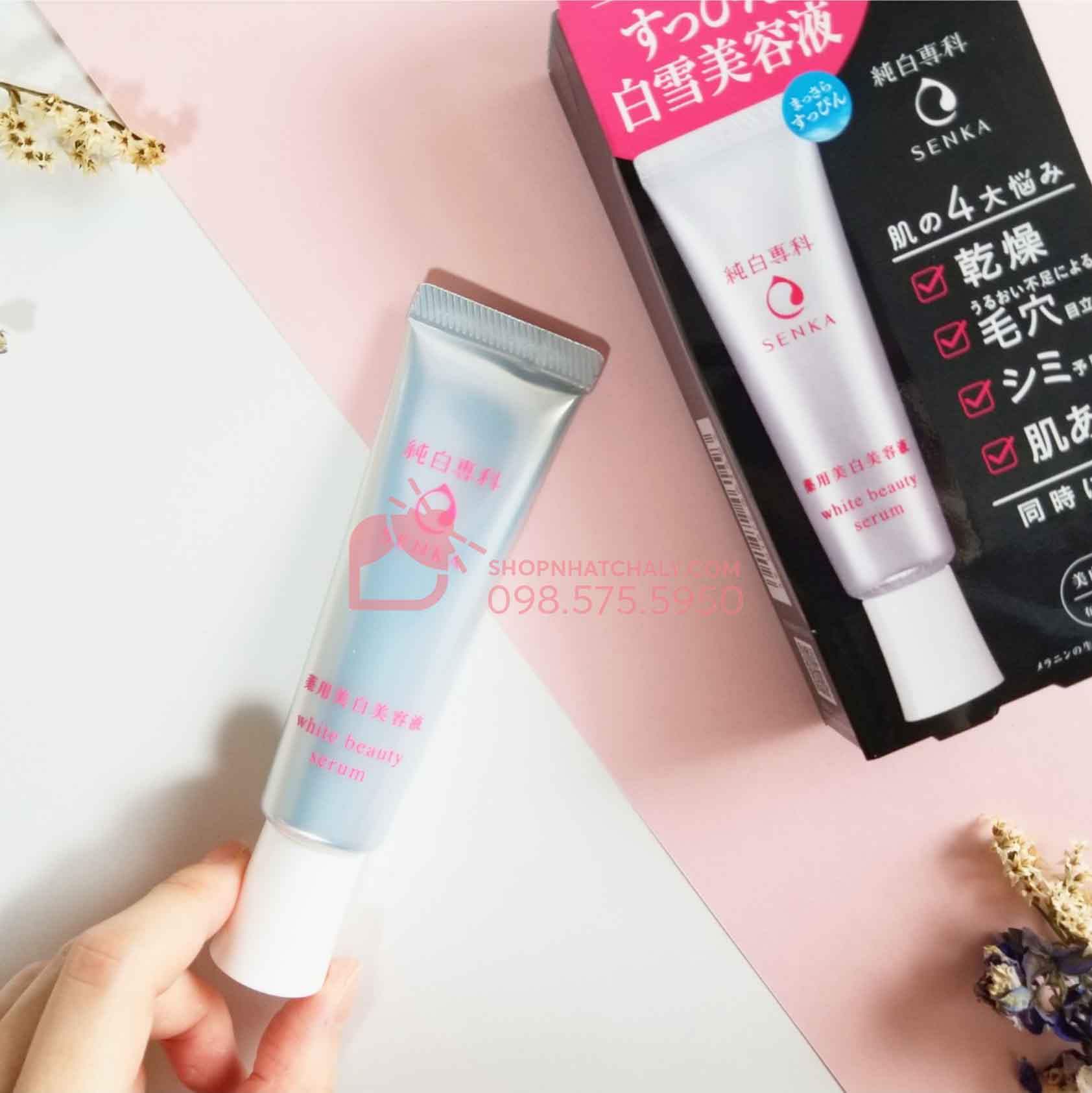 serum duong trang shiseido senka white beauty serum nhat ban 16
