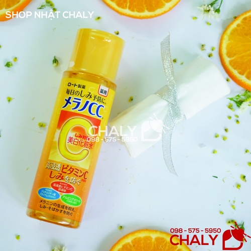 Review toner vitamin C Nhật hot nhất - Nước hoa hồng Melano CC | Shop Nhật Chaly
