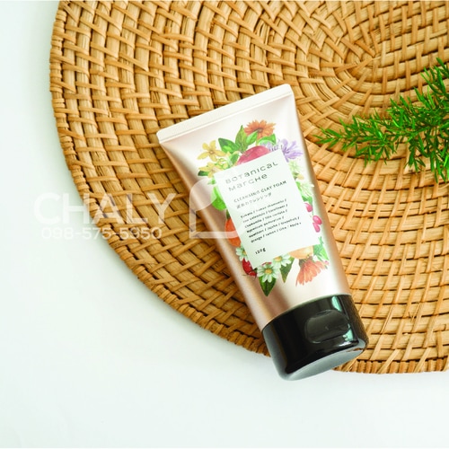 sua rua mat tay trang tri mun dau den Botanical Marche Cleansing Clay Foam 09