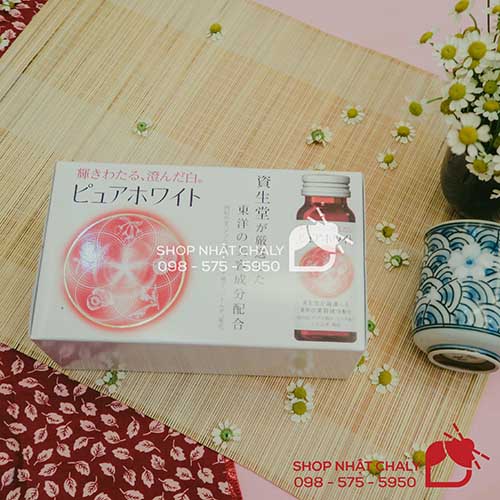 nuoc uong trang da Collagen Shiseido Pure White nhat ban 10