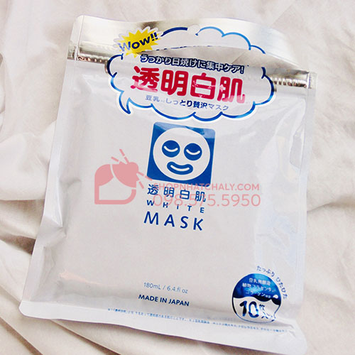 mat na u trang Toumei Shirohada Transparent White Mask Nhat 08