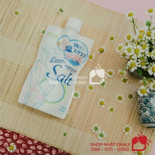 Review muối tắm Nhật Bản Body Salt Scrub Sana Esteny | Shop Nhật Chaly