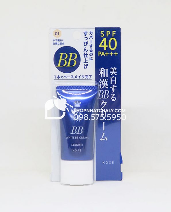 Kem nen trang diem Kose Sekkisei White BB Cream Nhat Ban - Mau 01 Light sang da