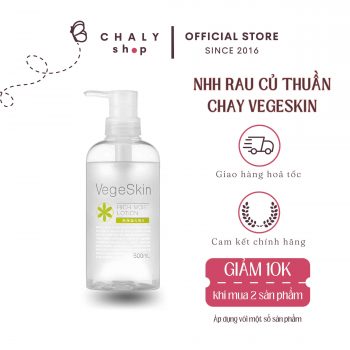 Nước hoa hồng dưỡng ẩm rau củ VegeSkin Rich Moist Lotion 500ml Nhật