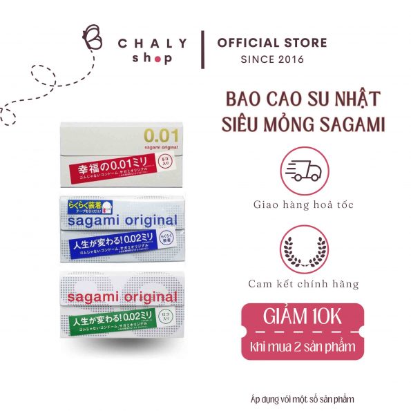 Bao cao su siêu mỏng của Nhật Sagami 0.01mm/ 0.02mm mỏng nhất thế giới