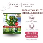 Bột rau xanh Aojiru Nhật Bản Orihiro Organic Aojiru nguyên liệu rau trồng tại Nhật hộp 30 gói