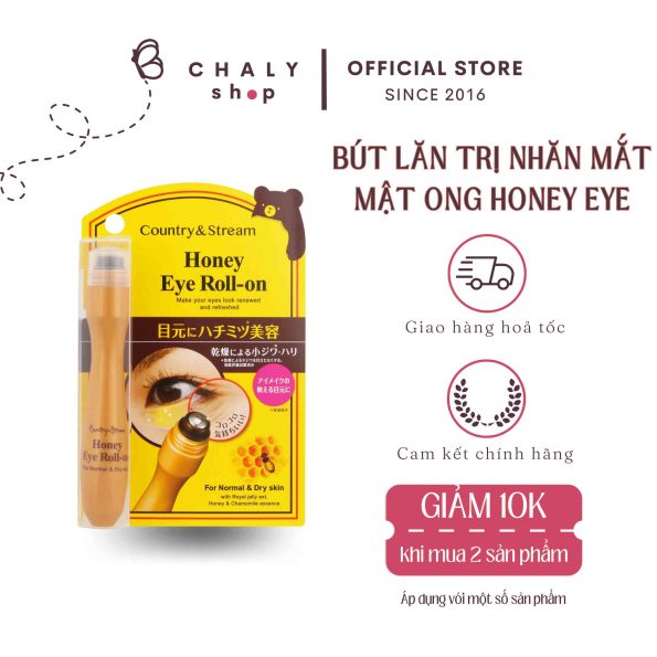 Bút lăn dưỡng mắt Honey Eye Roll-on Nhật Country Stream