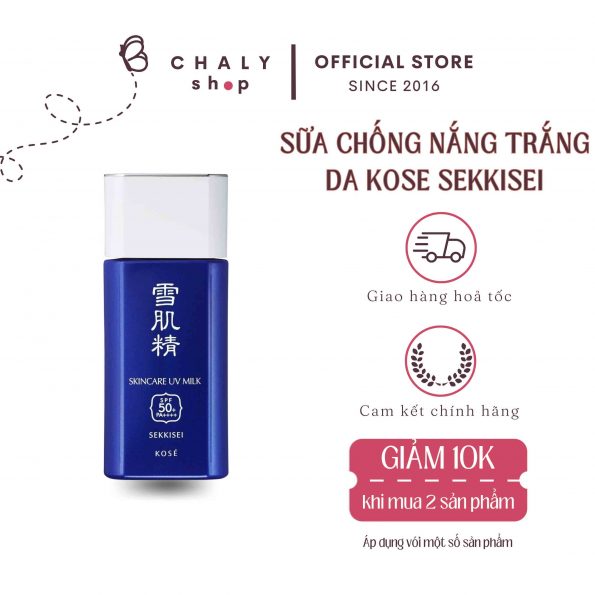 Kem chống nắng Kose dạng milk Sekkisei White UV SPF 50 mẫu mới