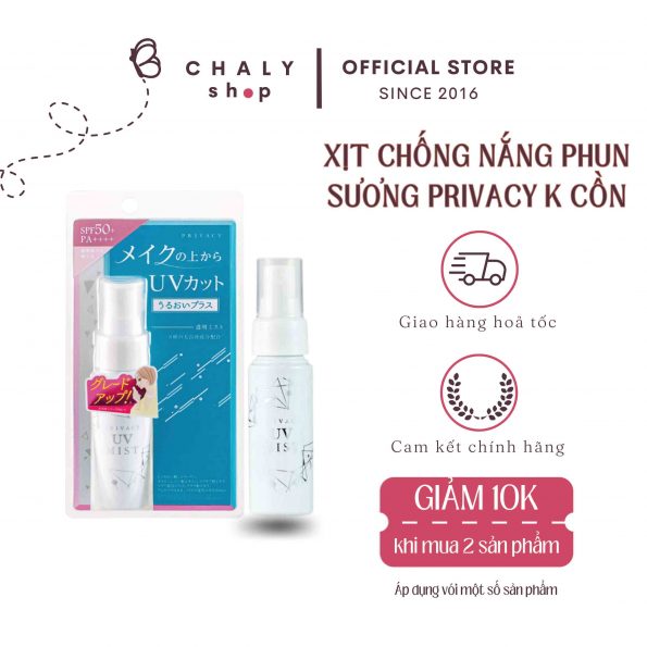 Kem chống nắng dạng xịt Privacy UV Face Mist SPF50 Nhật