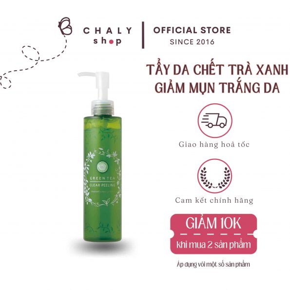 Gel tẩy da chết trà xanh Santa Marche Green Tea Clear Peeling Nhật