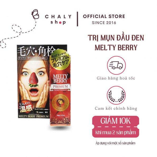 Gel trị mụn đầu đen Nhật Melty Berry Premium Blackhead Cleansing Gel