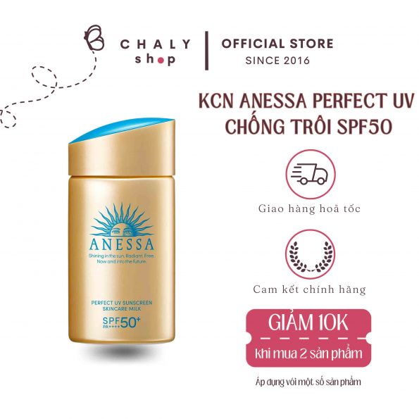 Kem chống nắng Anessa Perfect UV Sunscreen Skincare Milk a Shiseido