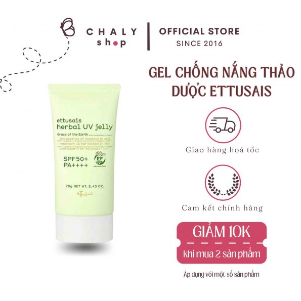 Kem chống nắng Ettusais Herbal UV Jelly SPF50 70g Nhật Bản