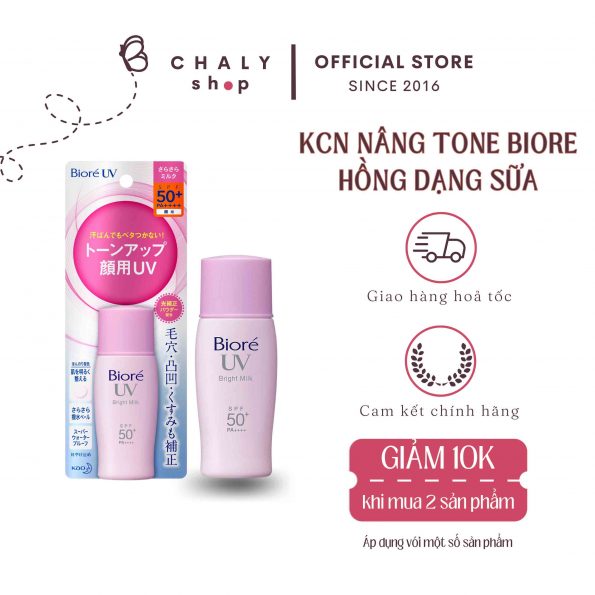 Kem chống nắng nâng tông Biore Perfect Bright Milk SPF50