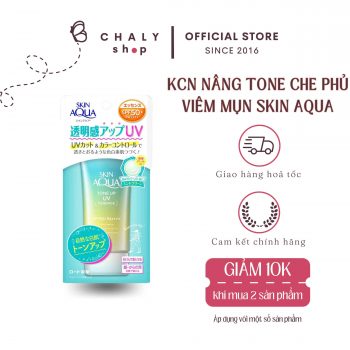 Kem chống nắng nâng tông cho da mụn nhạy cảm Skin Aqua Color Control