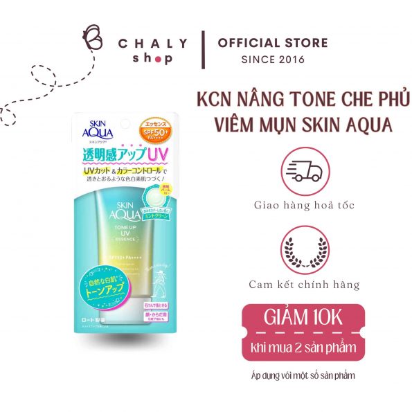 Kem chống nắng nâng tông cho da mụn nhạy cảm Skin Aqua Color Control