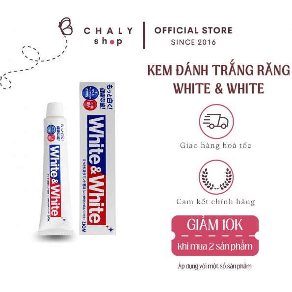 Kem đánh răng White & White của Nhật Lion 150g