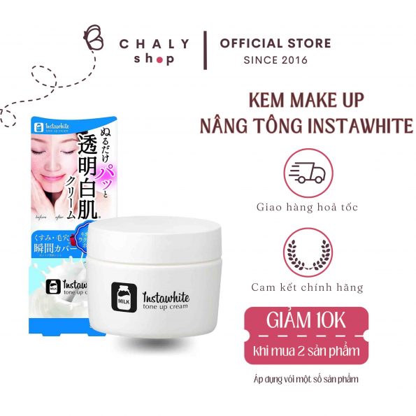 Kem dưỡng make up trắng da Instawhite Tone Up Cream Meishoku Nhật Bản