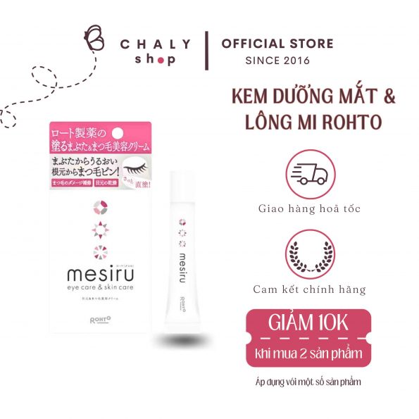 Kem dưỡng mắt lông mi Rohto Mesiru Eye Care Skin Care Nhật Bản