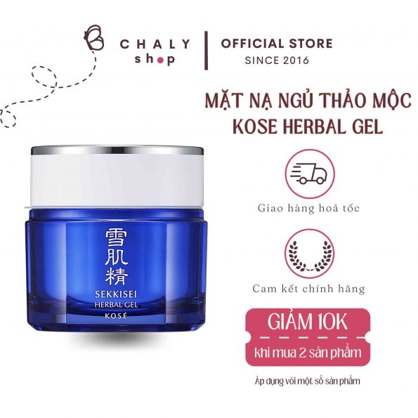 Kem dưỡng mặt nạ ngủ đa năng Kose Sekkisei Herbal Gel