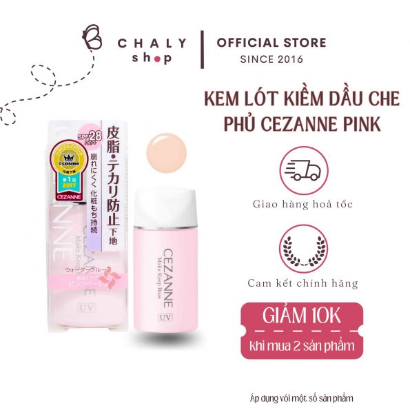 Kem lót trang điểm Cezanne Make Keep Base Pink Beige SPF28