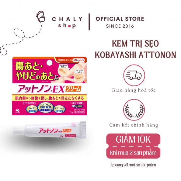 Kem trị sẹo Kobayashi Attonon EX Cream Nhật Bản