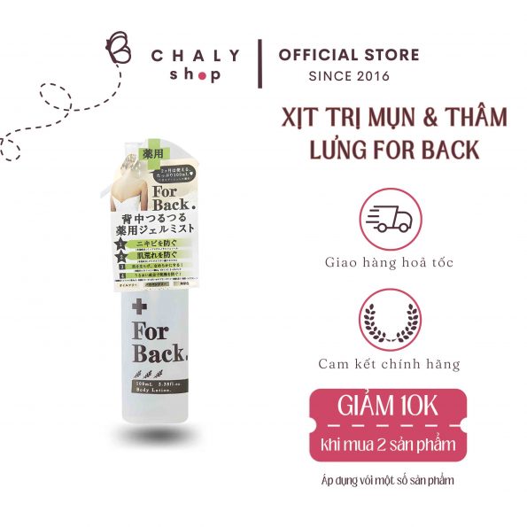 Trị vết thâm For Back Medicated Mist Pelican dạng lotion xịt 100ml