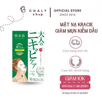 Mặt nạ Kracie Hadabisei Moisturizing Face Mask xanh lá trị mụn Nhật
