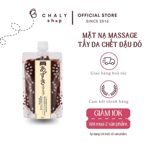 Mặt nạ tẩy da chết đậu đỏ PDC Wafood Made Azuki Scrub Nhật mẫu mới