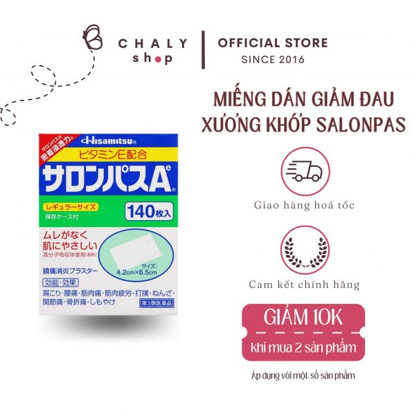 Miếng dán giảm đau xương khớp Salonpas Hisamitsu nội địa Nhật Bản