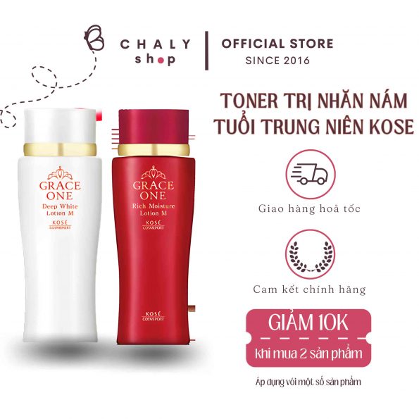 Nước hoa hồng collagen Kose Grace One Nhật tuổi trung niên U50