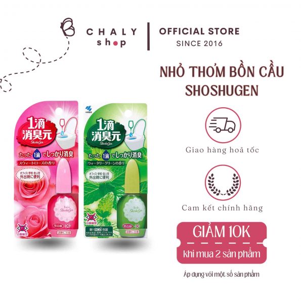 Nước nhỏ thơm bồn cầu Shoshugen Kobayashi của Nhật