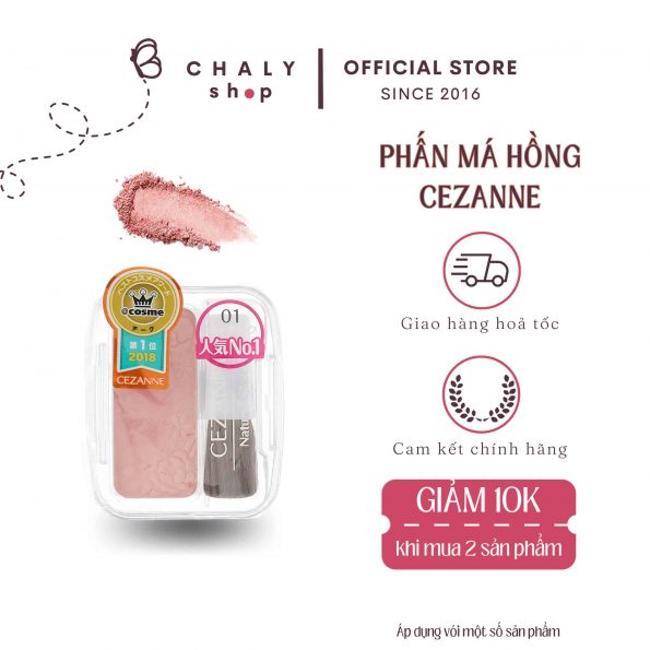 Phấn má hồng Cezanne Natural Cheek N số 01 của Nhật