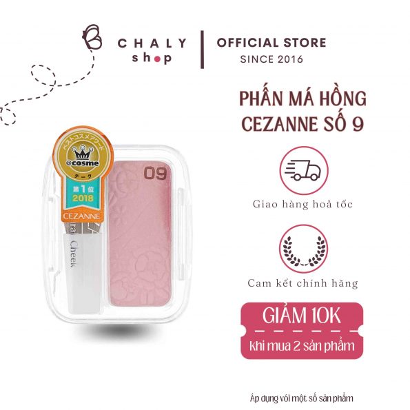 Phấn má hồng Cezanne Natural Cheek N số 09 Nhật Bản