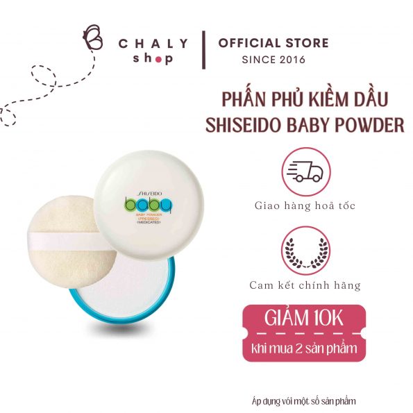 Phấn phủ kiềm dầu Shiseido Baby Powder Nhật dạng nén