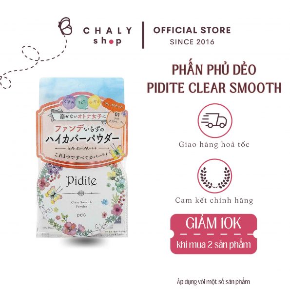 Phấn phủ dẻo Pidite Clear Smooth Powder Nhật