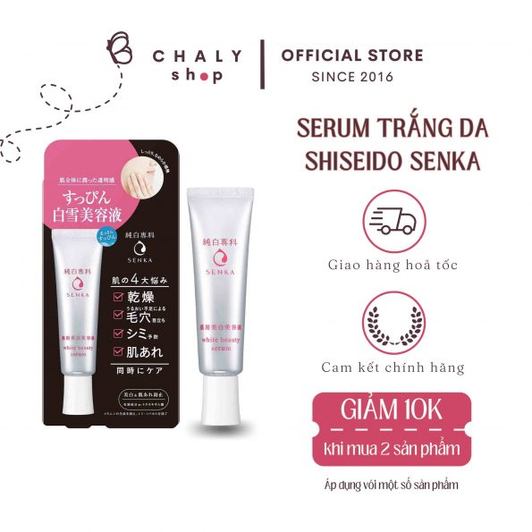 Serum dưỡng trắng da Shiseido Senka White Beauty Nhật Bản